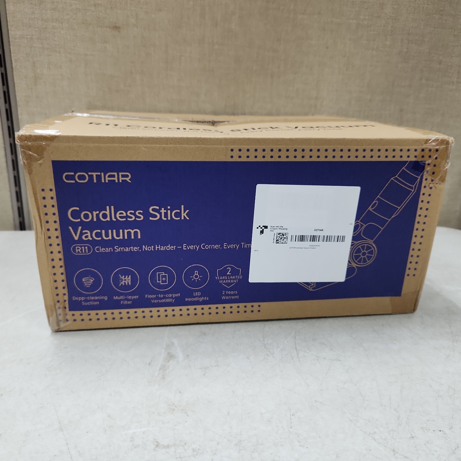 COTIAR Cordless Vacuum Cleaner, 500W 40KPa 60Mins Cleaners for Purple