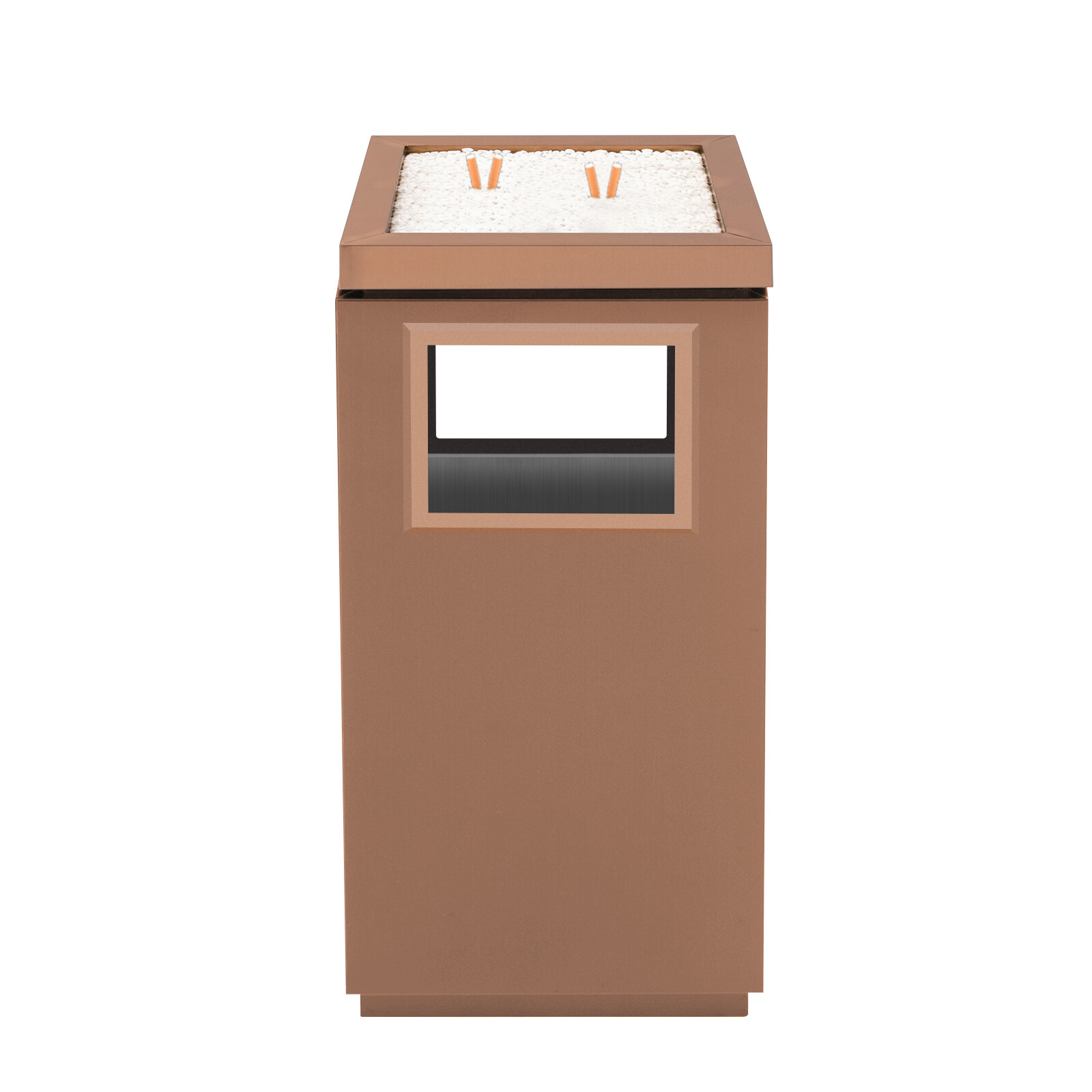 15L Trash Can Commercial Trash Can 2in1 Stainless Steel Garbage Can with Ashtray