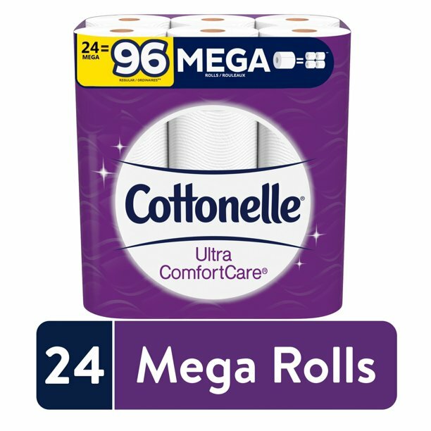 Cottonelle Ultra ComfortCare Toilet Paper 24 Mega = 96 REGULAR ROLLS Soft TISSUE