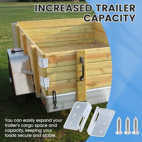 Set(16Pcs) Trailer Wood Sides Bracket, 2″ x 1.1″(LxW), Trailer Rack Corner 8