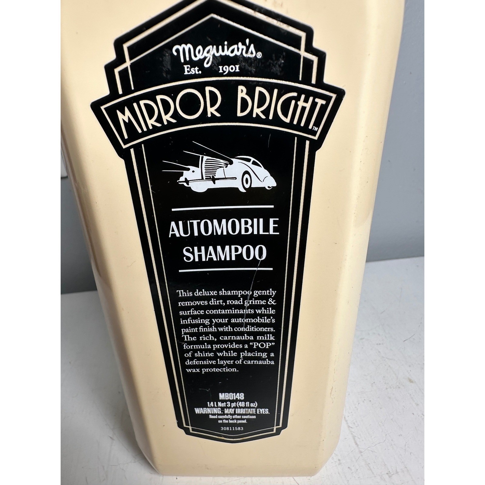 Meguiars Mirror Bright Automobile Shampoo Car Wash Soap Carnauba 48oz MB0148