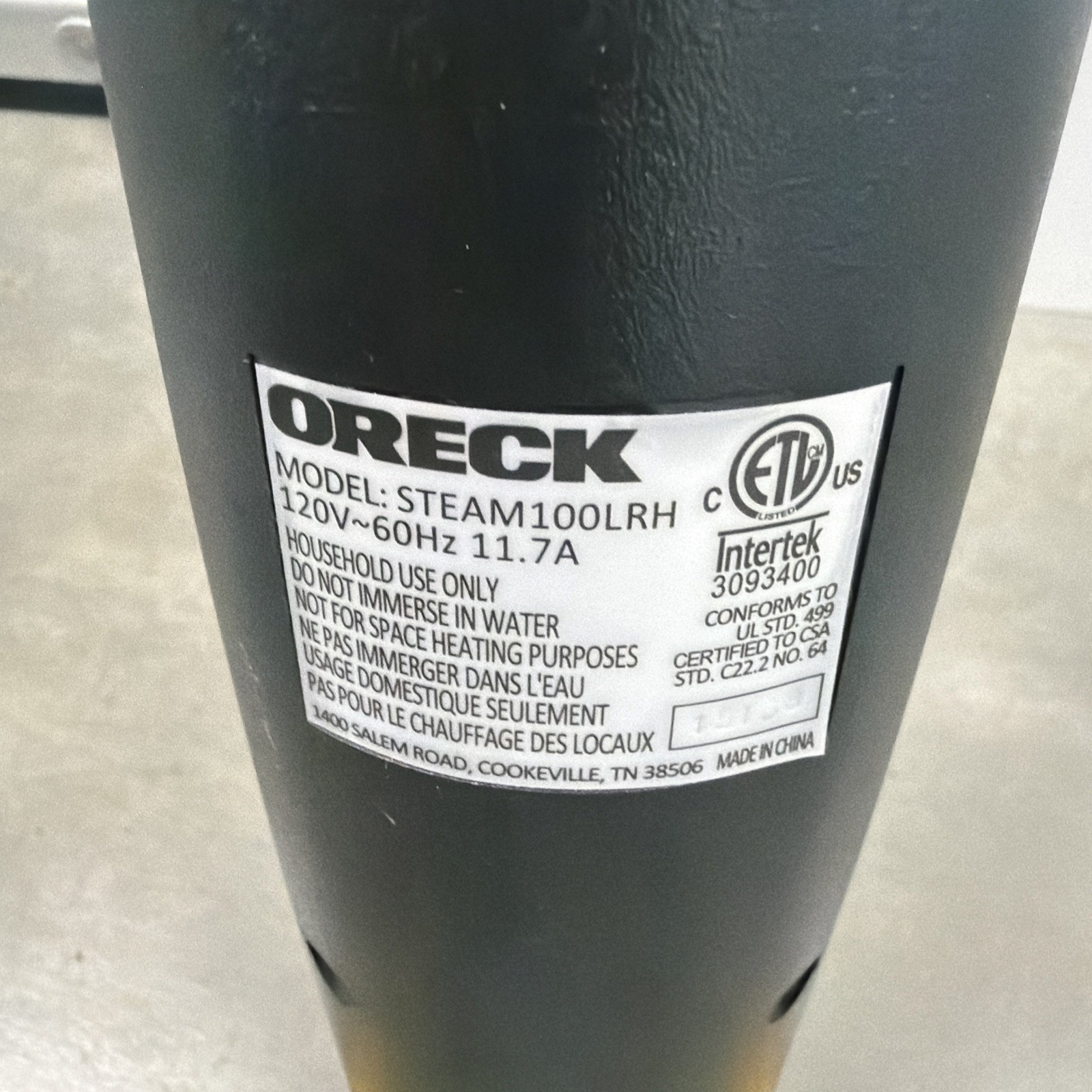 Oreck Steam-It Multi-Purpose Steam Mop STEAM100LRH Hard Floor Cleaner *