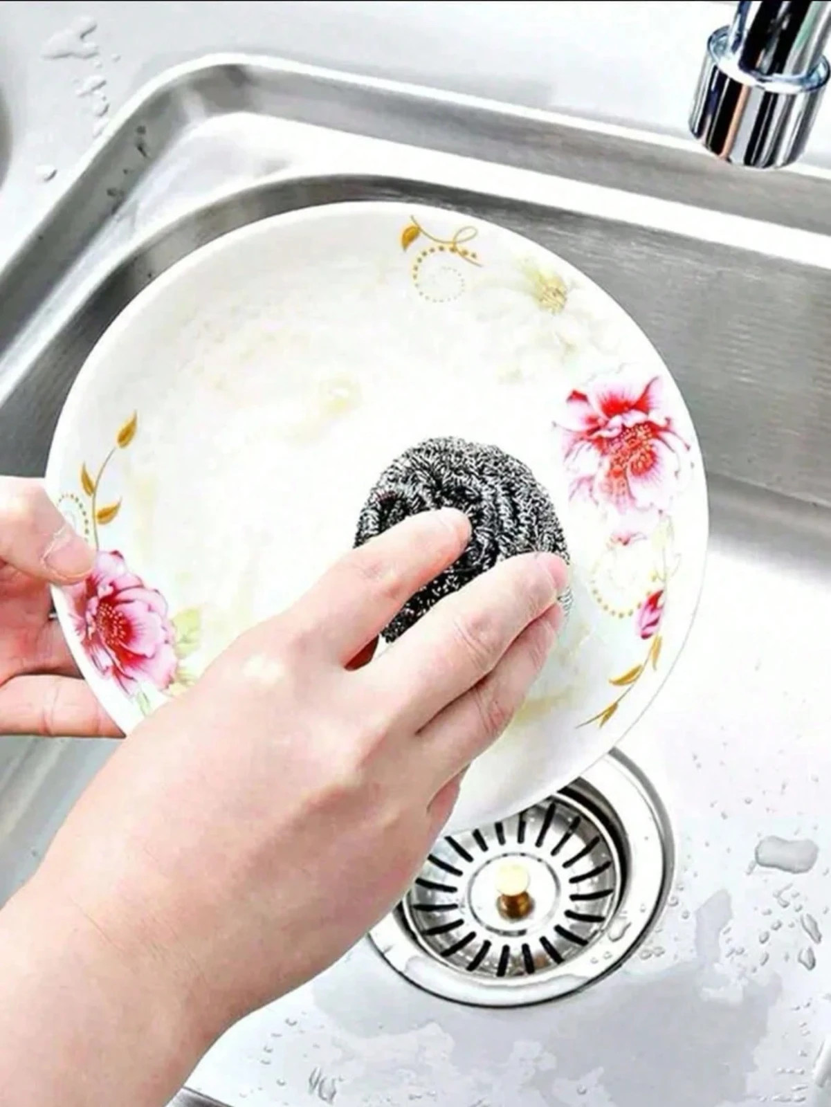 20PCS Stainless Steel Scouring Pad Mesh Scrubber Metal Wire Sponge Cleaning Ball