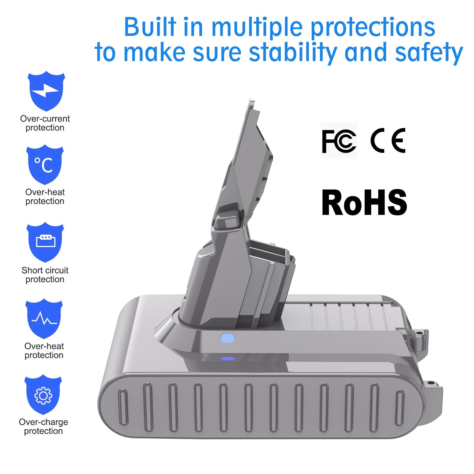 21.6V 9500mAh Replacement Battery for Dyson V7 SV11 Animal V7 Extra V7 Trigger
