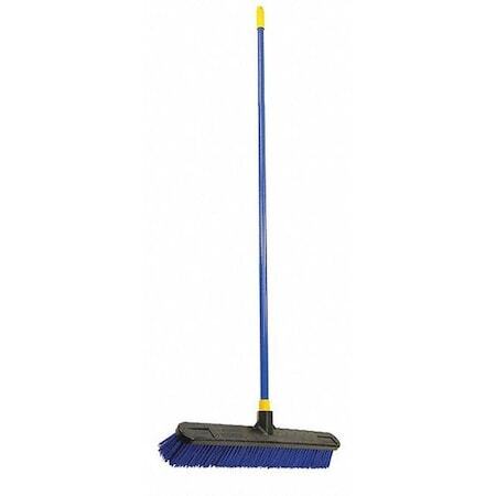 Quickie 599 24 In Sweep Face Push Broom, Stiff, Synthetic, 3 1/8 In Bristle, 60