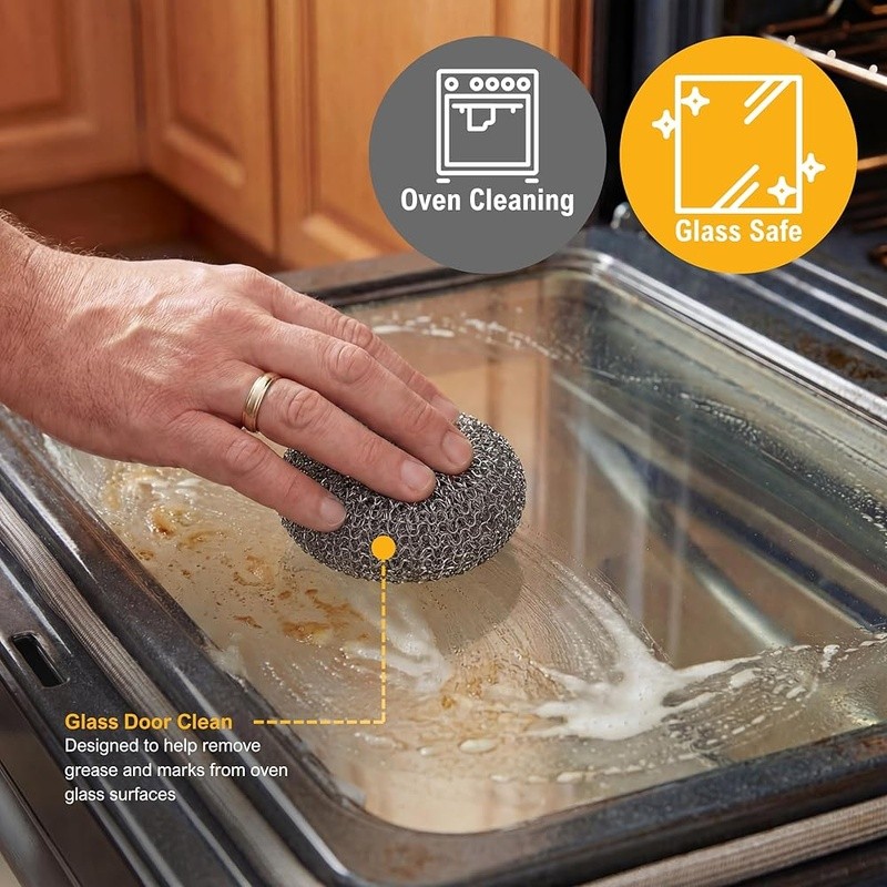 Heavy Duty Stainless Steel Scrubbing Pads Kitchen Cookware Grills Tiles Cleaning