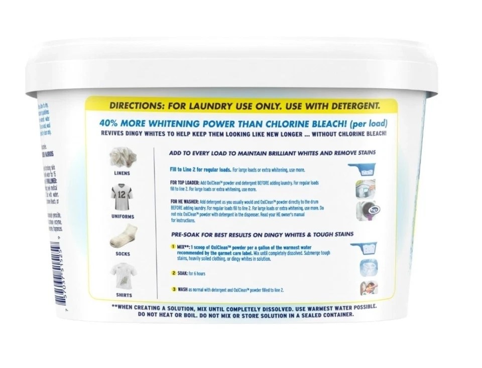 OxiClean White Revive Laundry Whitener, 3 lb PACK OF 2
