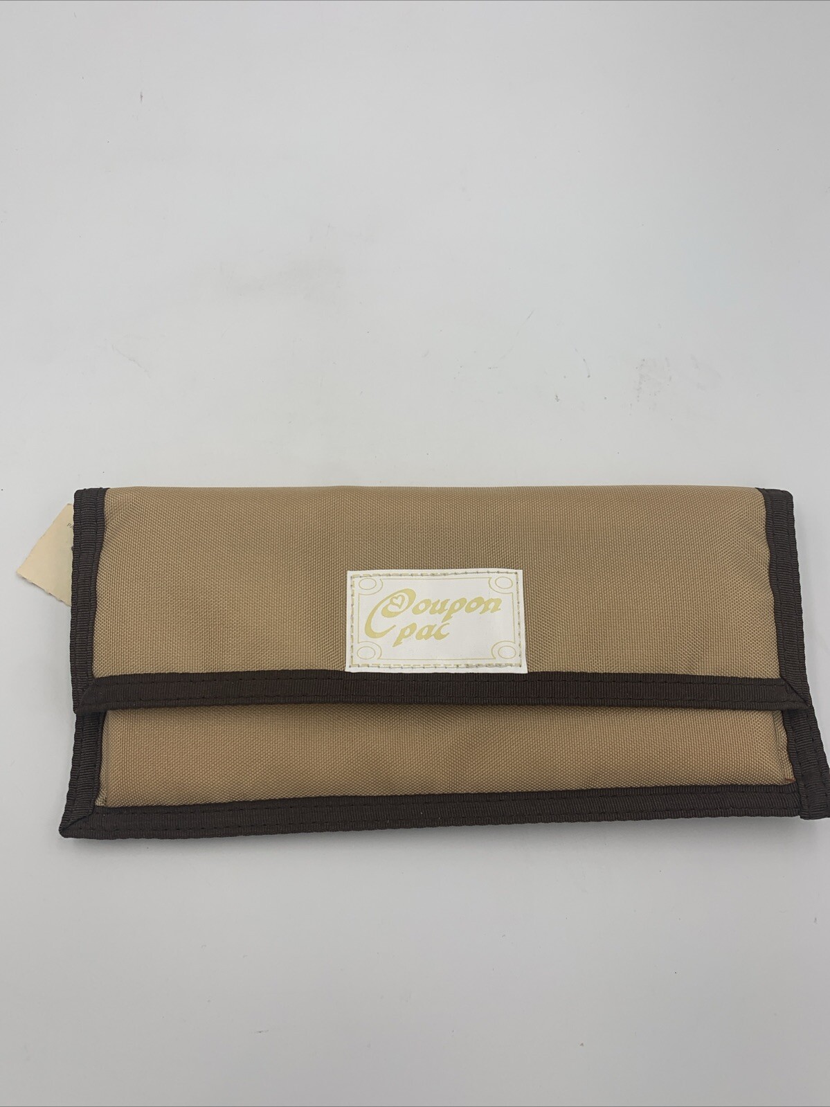 Vintage Coupon Pac Beige Nylon Pouch Organizer Clutch 13 Coupon Dividers Inside