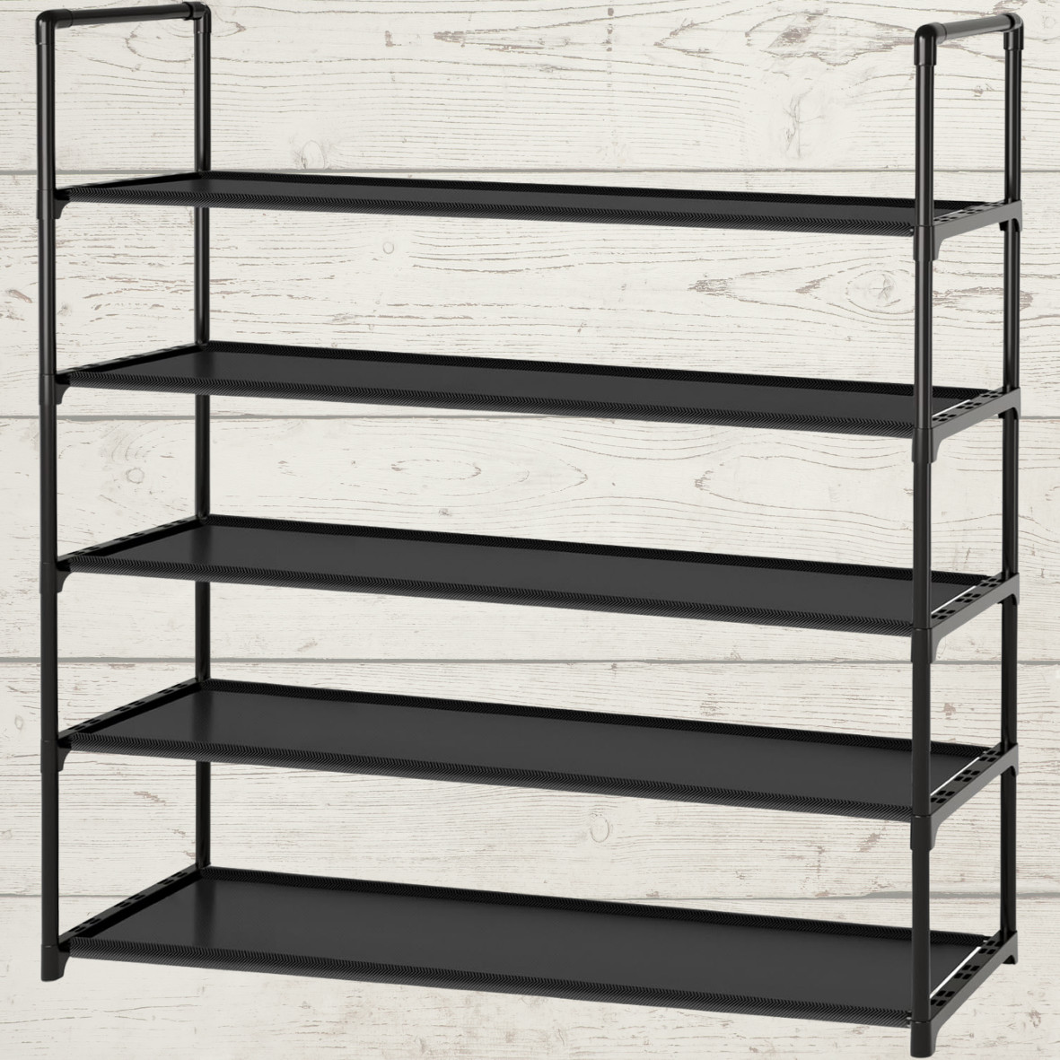 5 Tier Shoe Rack Sturdy Space Saving Shoe Storage Organizer for Home Office