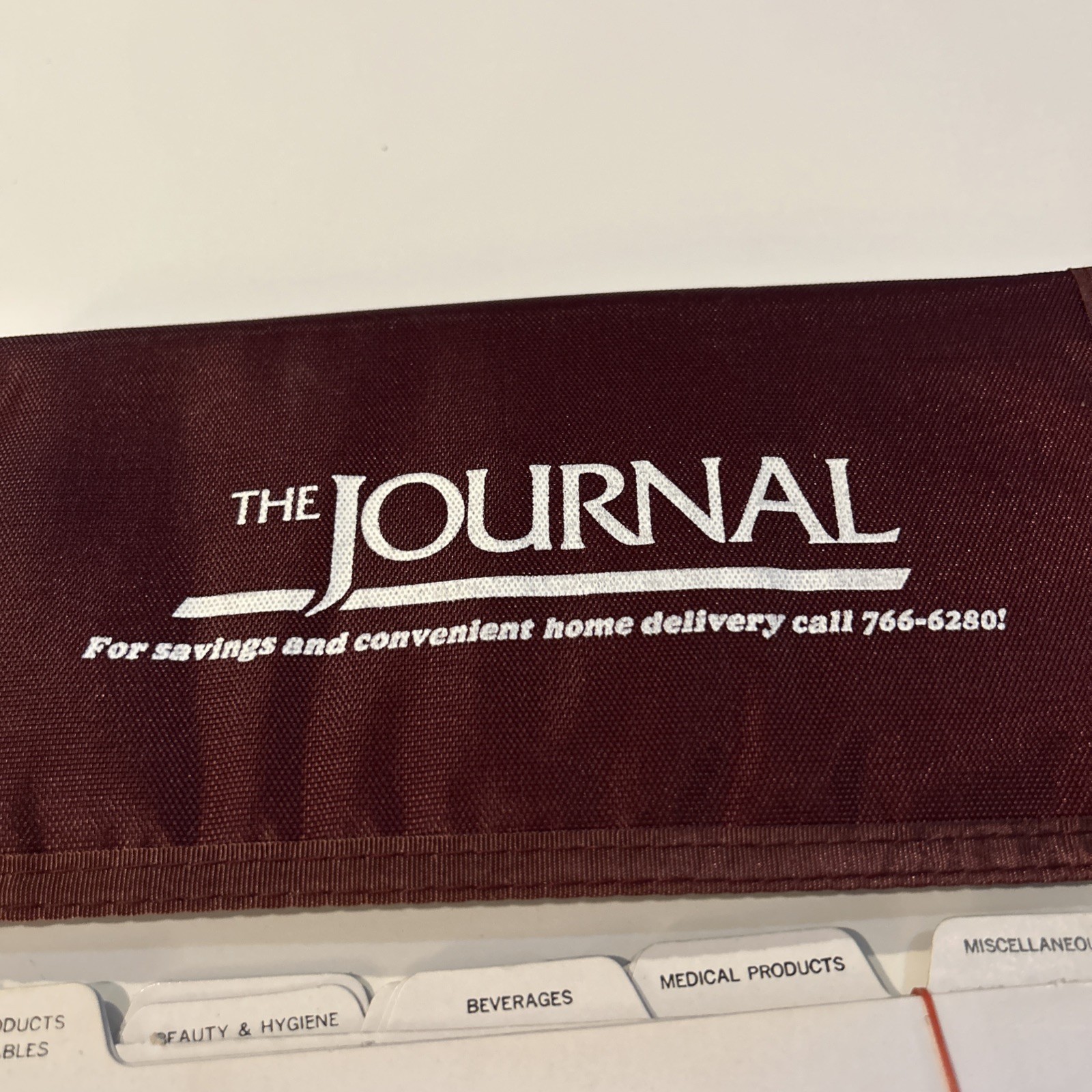 Vintage Coupon Pac Coupon Organizer W/card Tabs Burgundy Nylon (No Scissors)