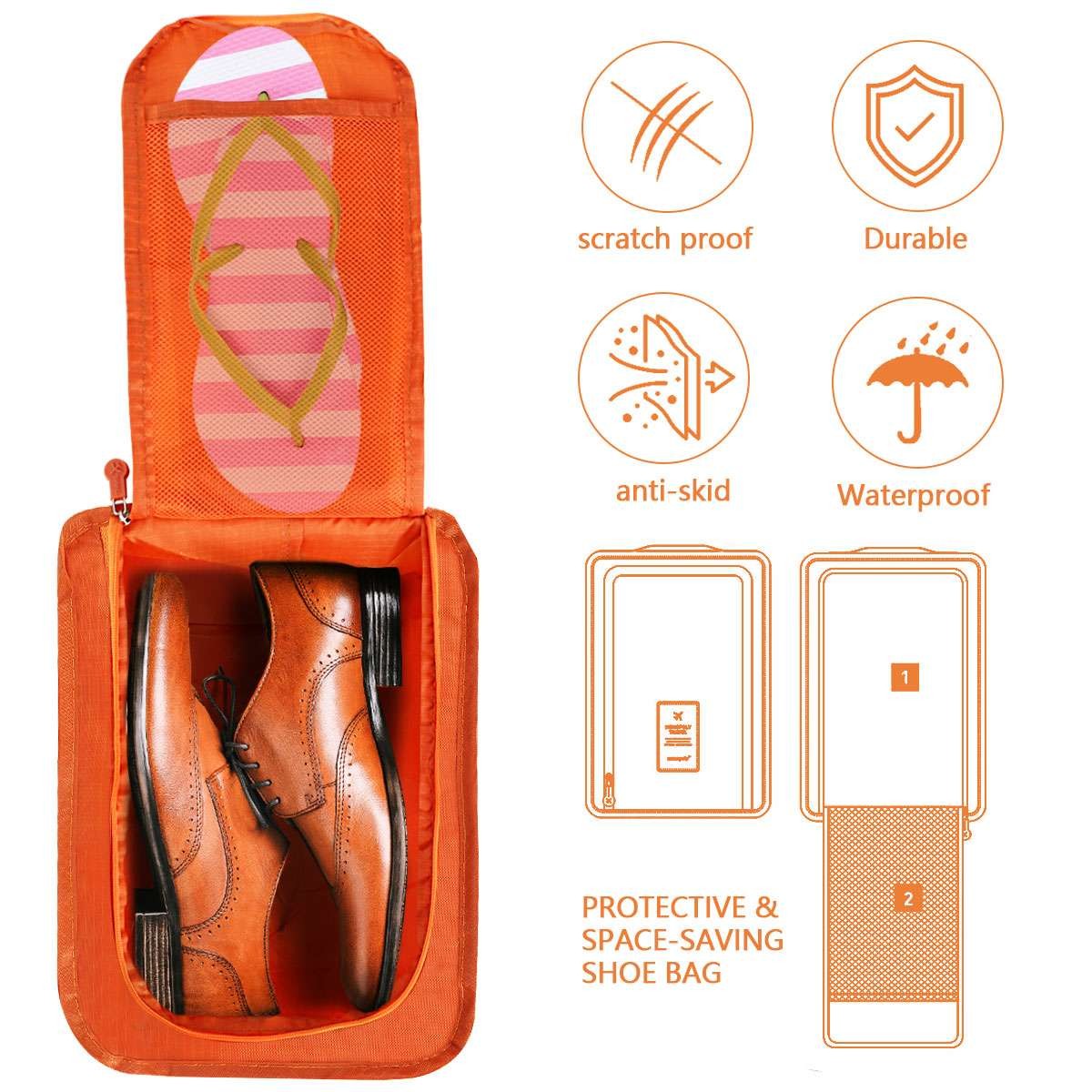 Travel Shoe Bags Zip Pouch Storage Organizer Waterproof Bag Shoes Carry Case Box