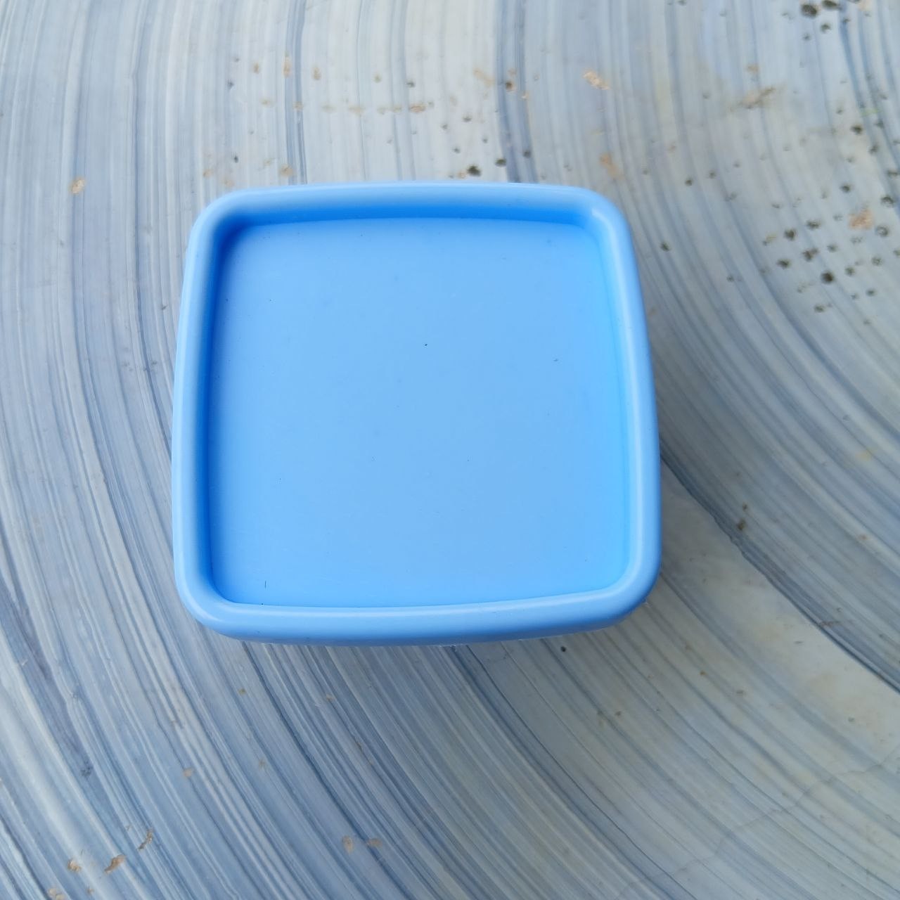 Blue Square Plastic Box 90ml 6.3 x 5.5 x 3.4cm– Food Storage, Crafts, Travel
