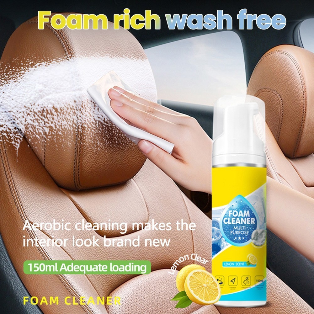 2X 4-in-1 Multi-Enzyme Foam Cleaner, All-Purpose Spray 10oz with Sponge & Towel