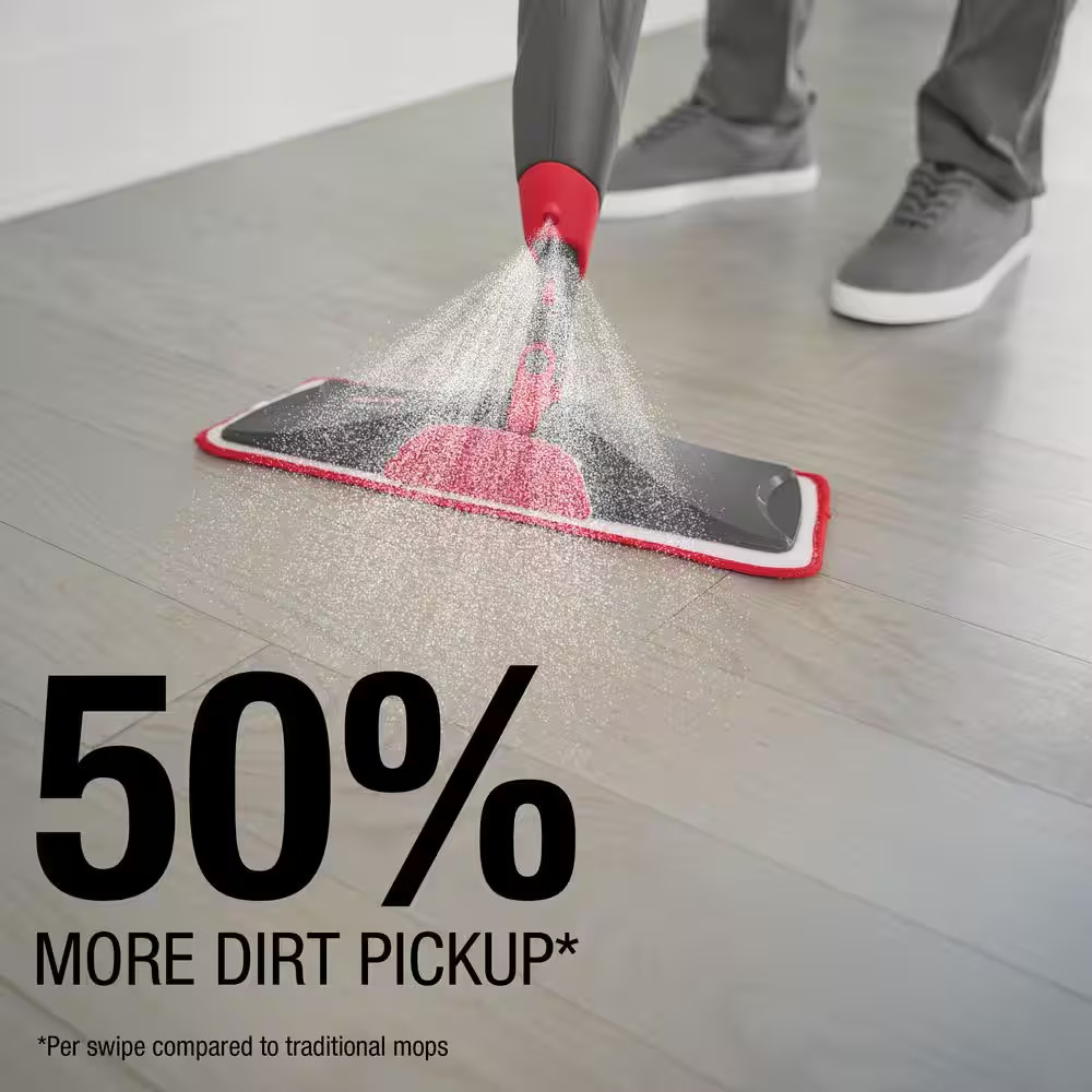 Reveal Floor Spray Mop 14 In. Flat Mop with Microfiber Mop Head