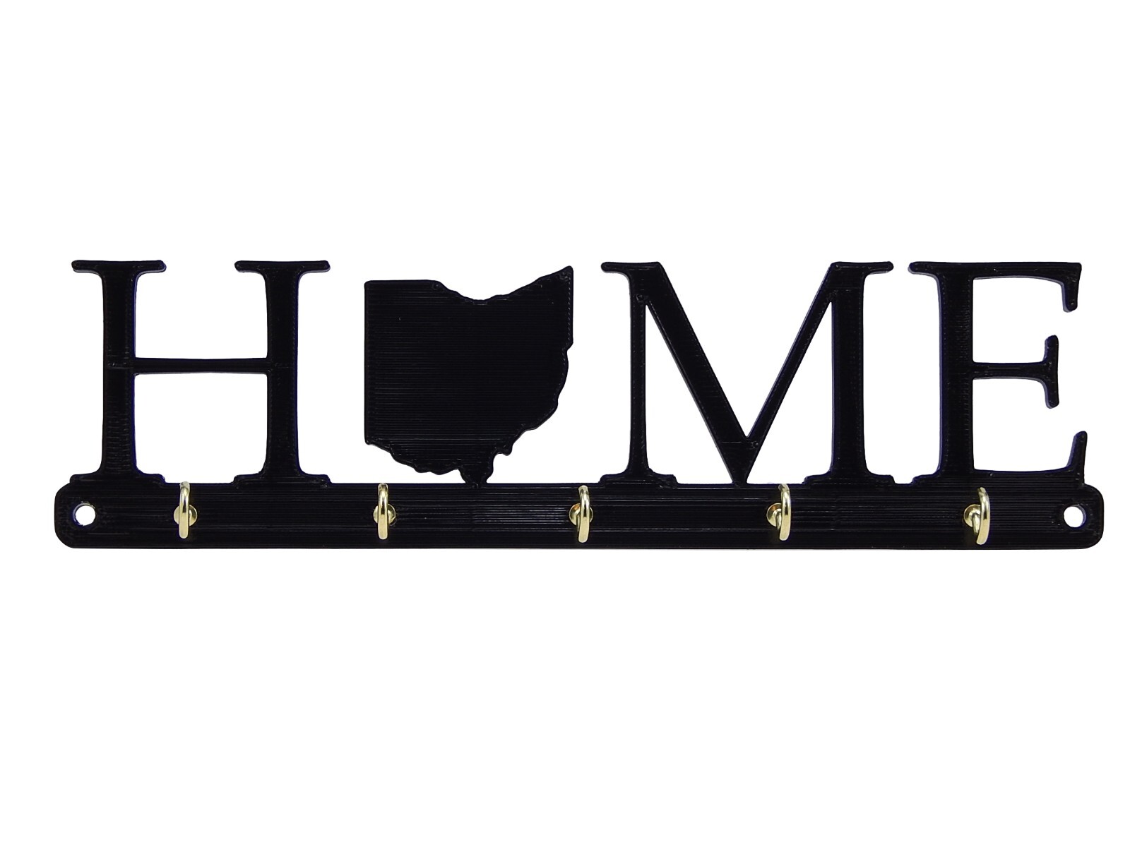 Ohio Home State Shape Key Holder Hanger Rack Hooks Housewarming Wall Decor Gift