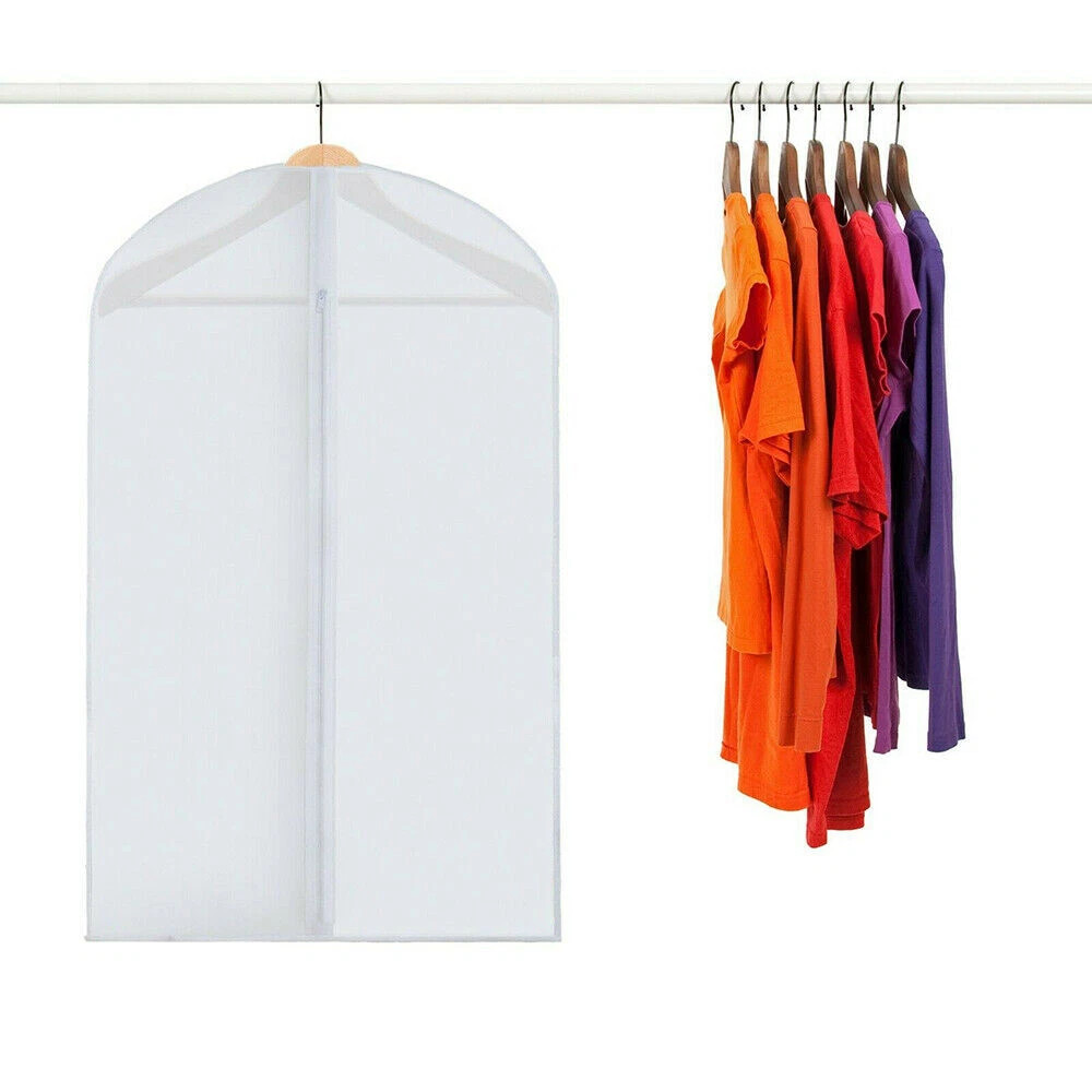 4Pcs Clothes Coat Protect Garment Cover Bags Suit Storage Bags Zipper Dress USA