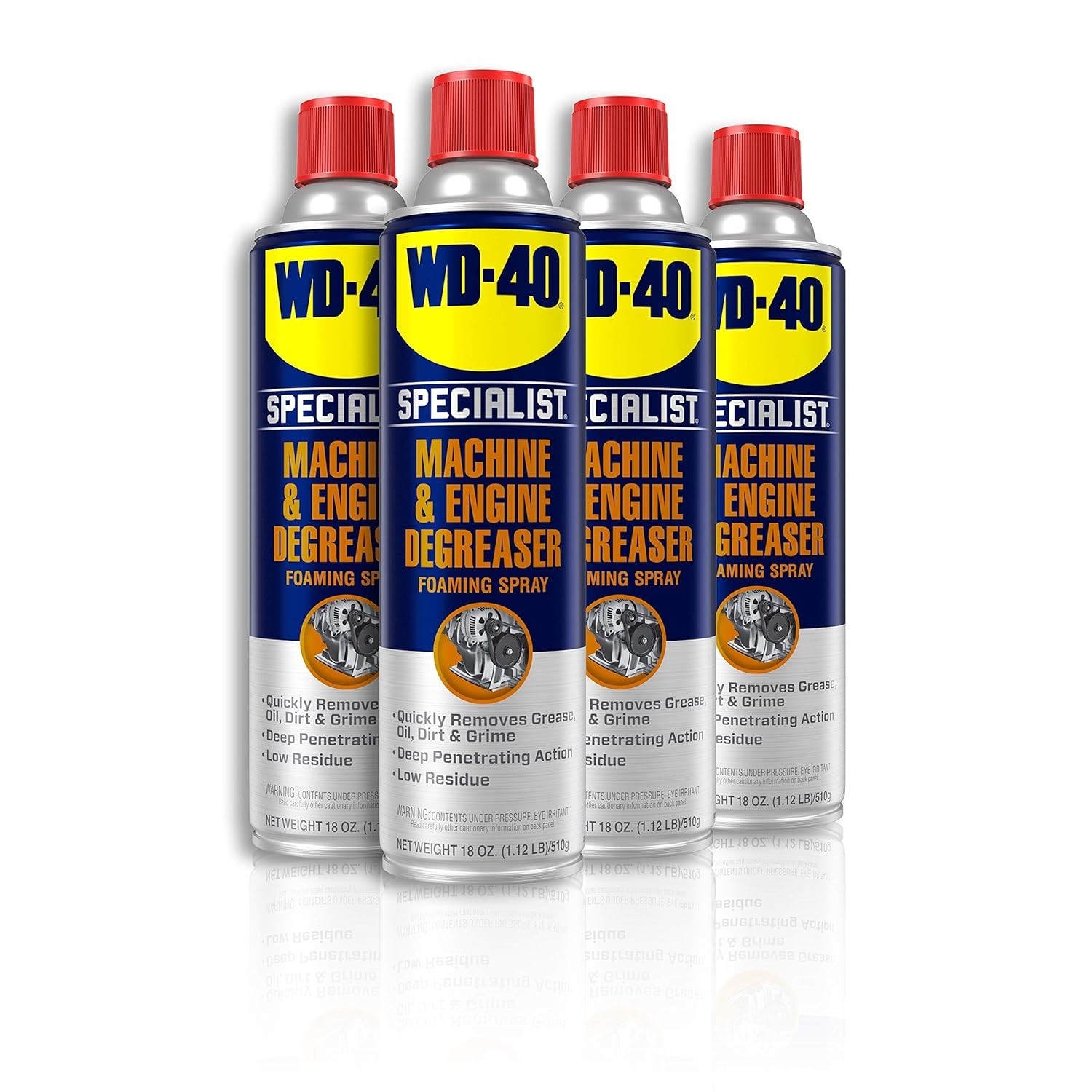 18 Oz Foaming Engine Degreaser Spray [4-Pack] – Ultimate Oil & Grease Remover