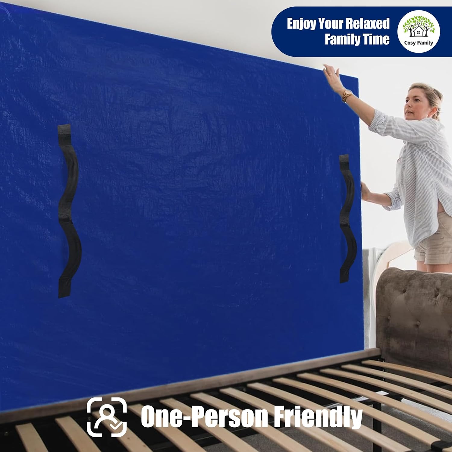 Family Mattress Bags for Moving with 8 Handles – 170GSM Extra-Thick