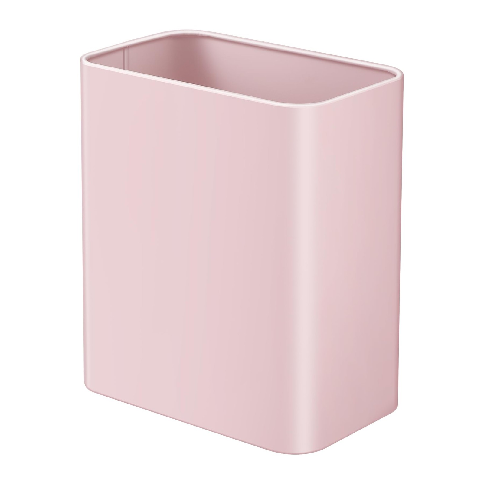 1 PC Small Metal Trash Can 2.1 Gallon Slim Wastebasket Garbage Bin Pink Sink