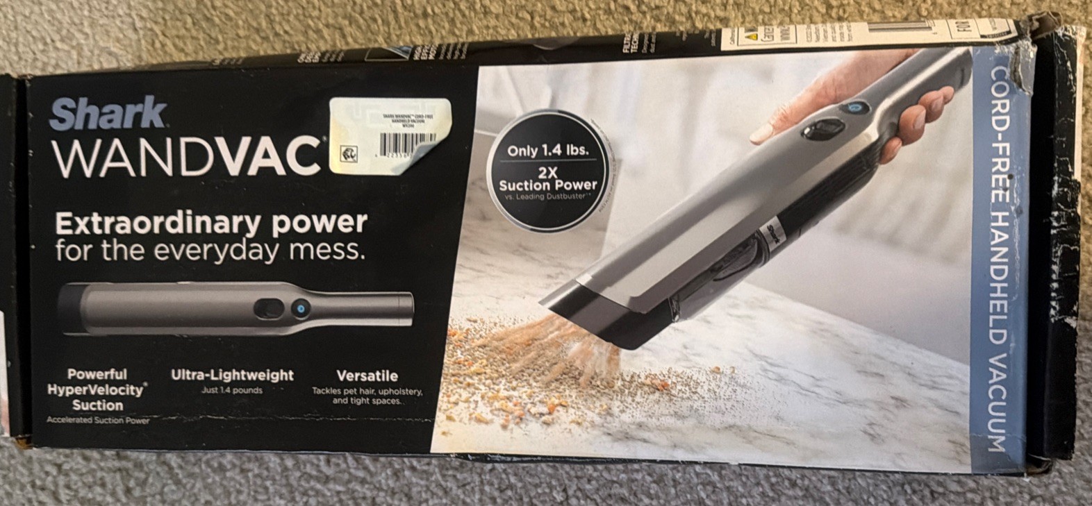Shark WANDVAC WV200 Cord-Free Handheld Vacuum (box Beat Up)