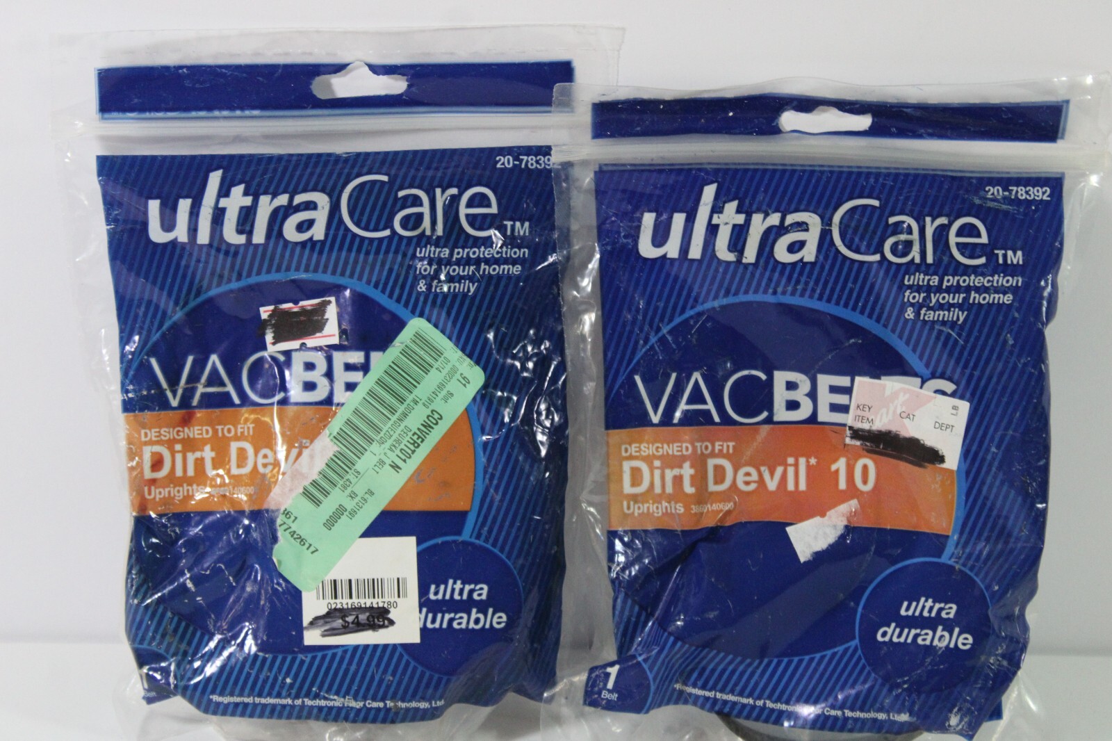 2 Ultra Care Dirt Devil Style 10 Belts