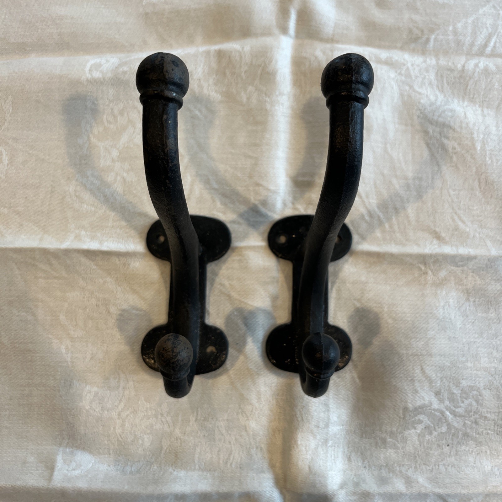 Cast Iron Large Coat Hook/Harness/Tack Hook 5.5” Set of 2