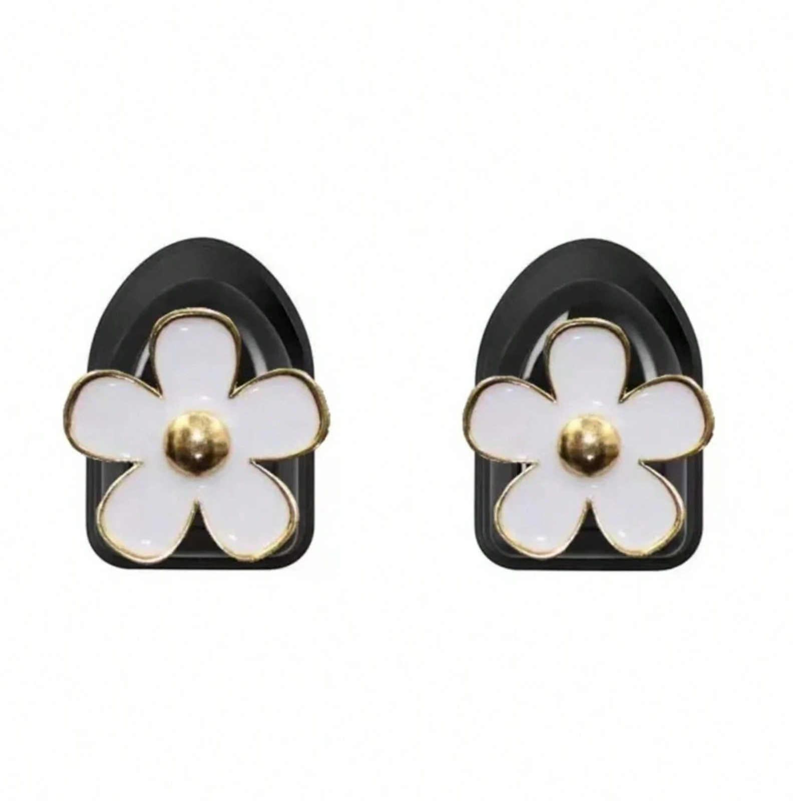 Car Mini Hooks Cute Flower Daisy Adhesive Hanger Interior Auto Accessories 2Pcs