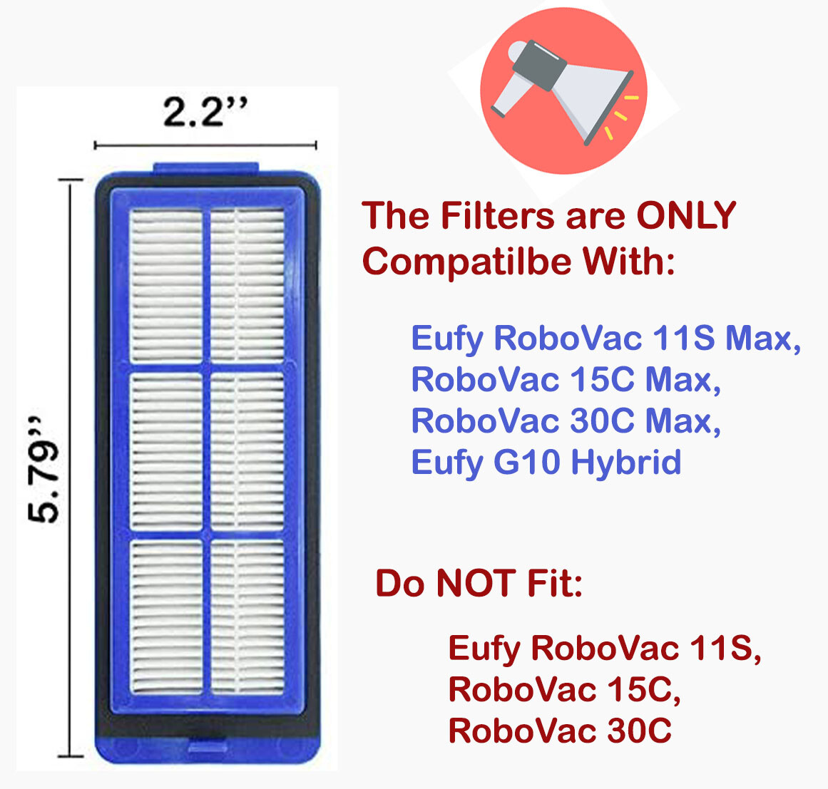 Replacement Parts for Eufy RoboVac 11S Max, RoboVac 15C Max, RoboVac 30C Max