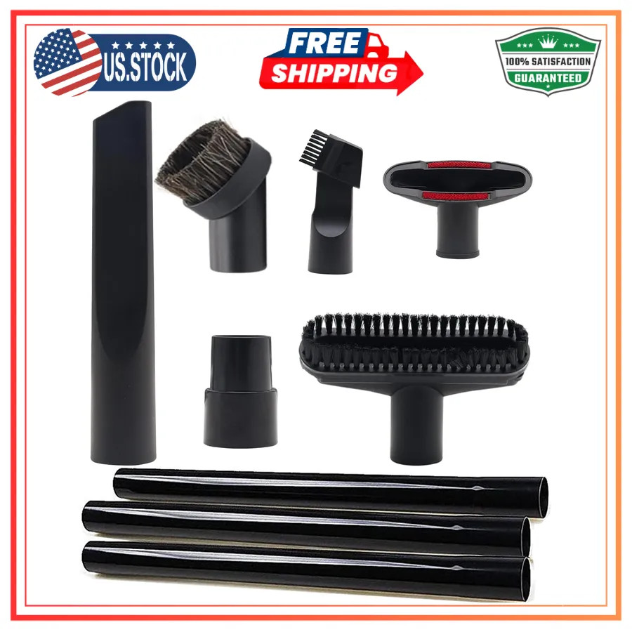 10Pc Vacuum Attachment Set for Shop Vac 1 7/8 to 1 1/4 Inch Hose Adapter Kit