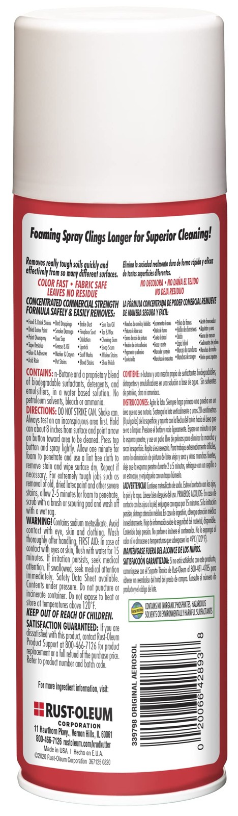 Original Cleaner Degreaser Aerosol, 20 oz