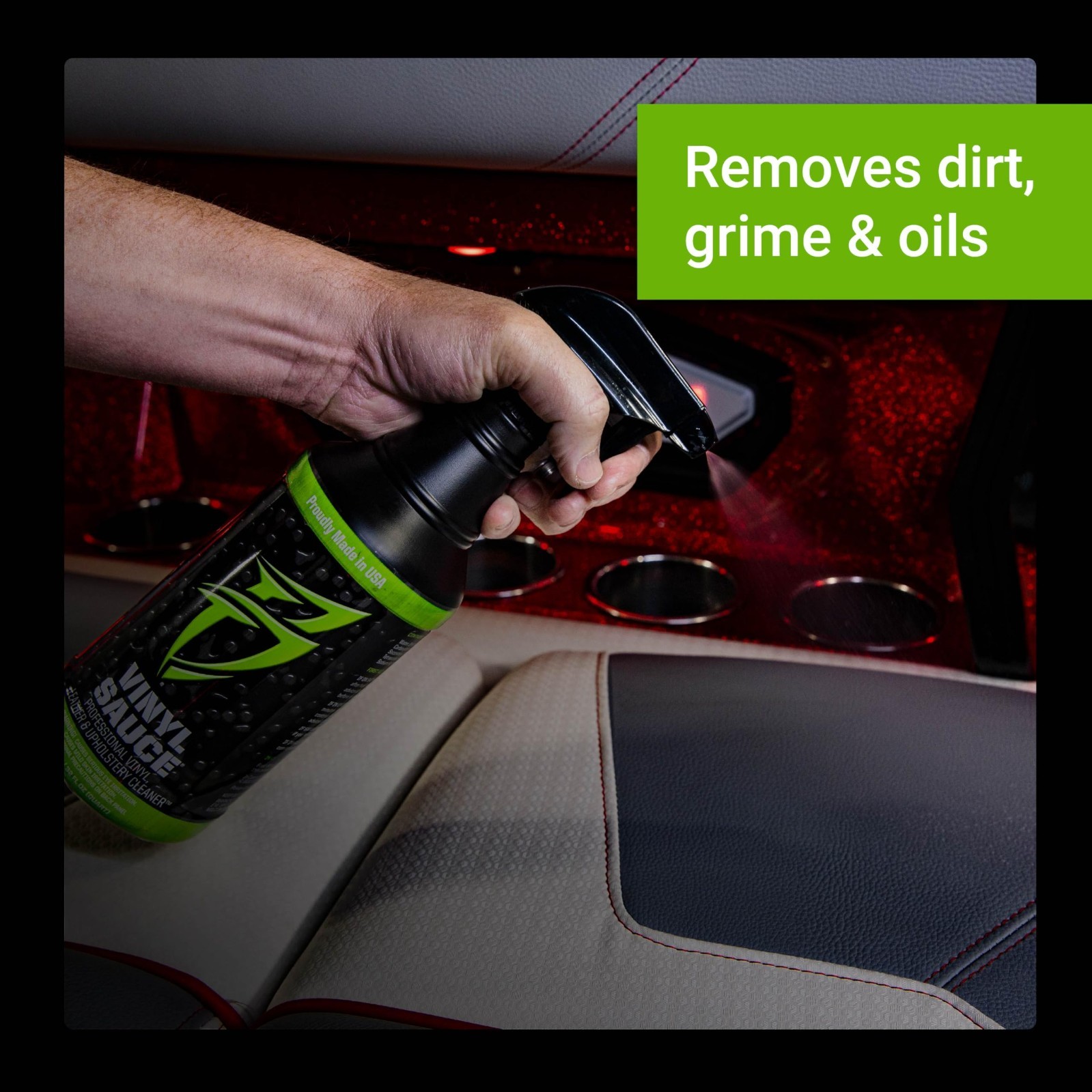 Premium Vinyl & Leather Cleaner 32 Oz – Marine, RV, Powersport – Non-Caustic For