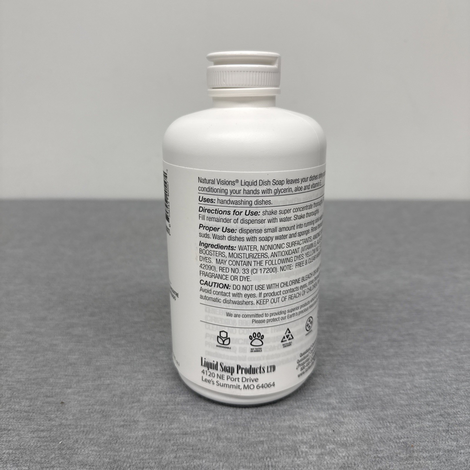 Natural Visions Liquid Dish Soap Super Concentrate (Green Tea/Thyme) 33.8 fl oz