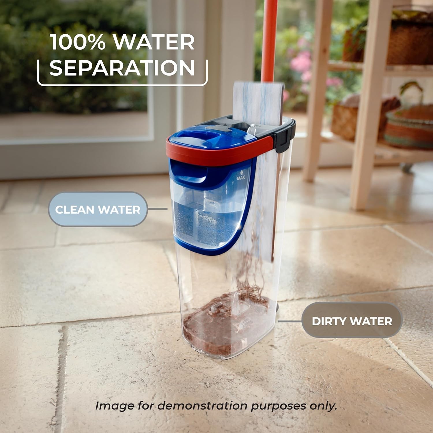 O-Cedar H2Pro Flat Mop System | Quick Everyday Cleaning | Dual-Tank Fresh Water