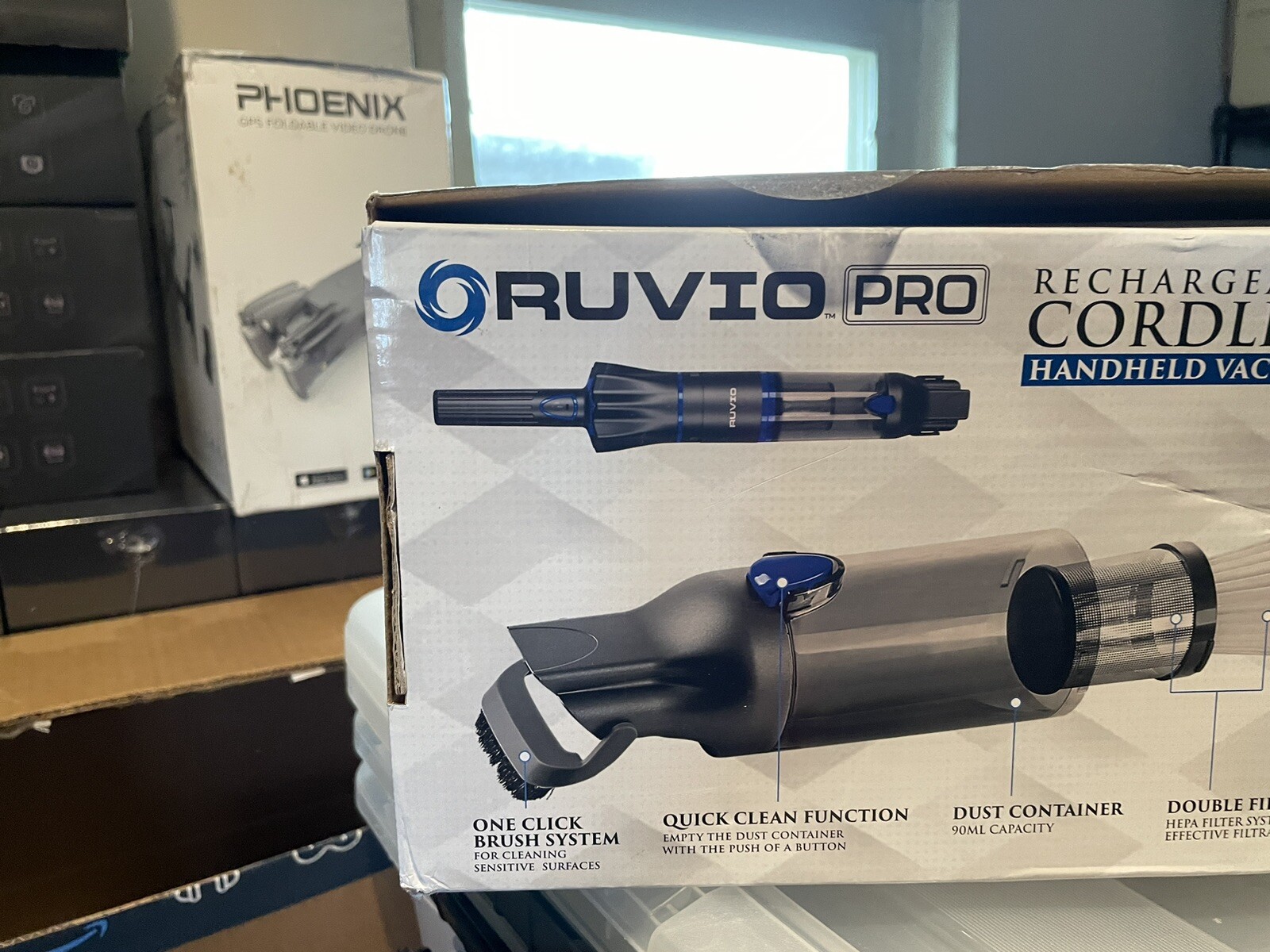 Vacuum Ruvio Pro Rechargeable Cordless Handheld 4 Piece Accessory Kit Included