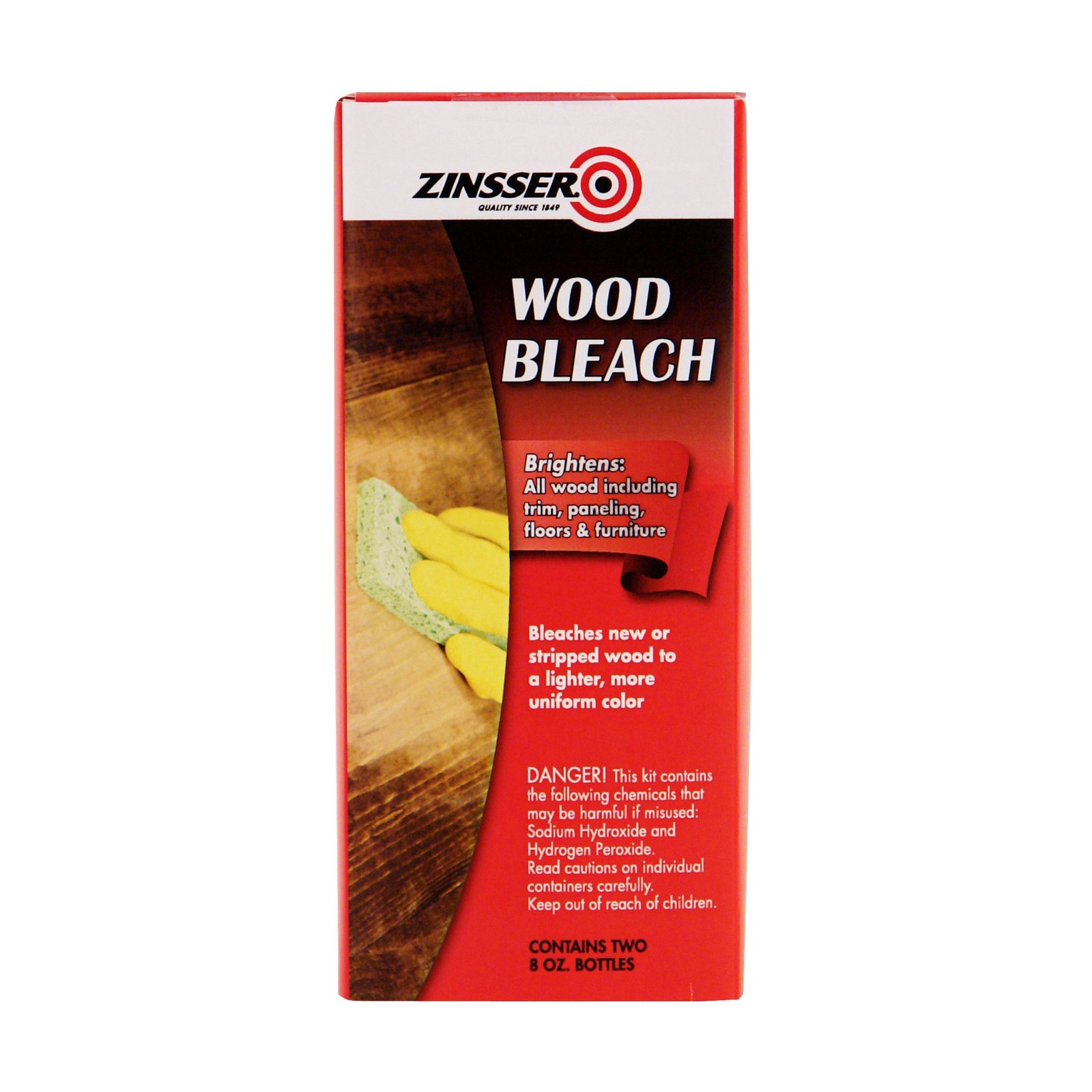 Zinsser Wood Bleach Kit, Two 8 oz Bottles- 300451