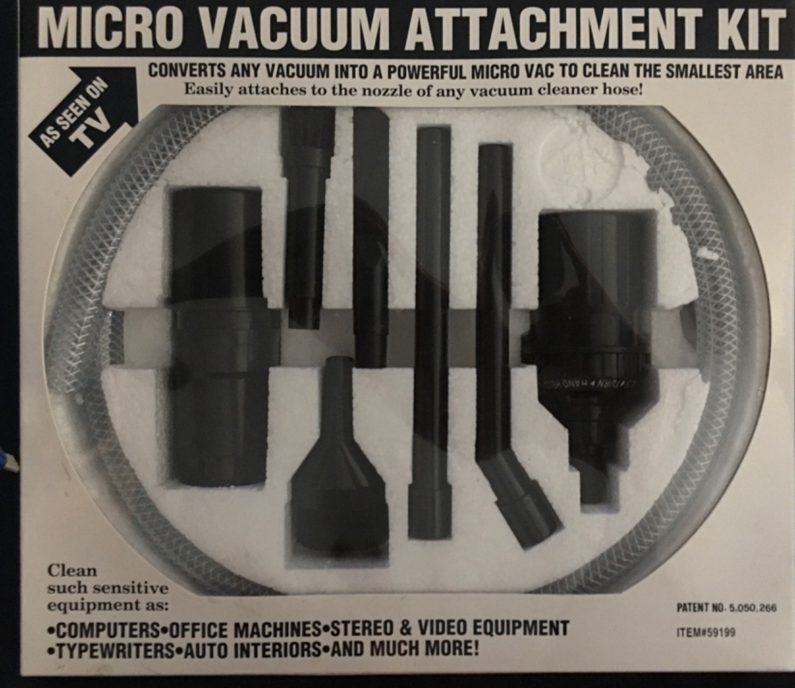 Micro Vacuum Attachment Kit Item 59199 8 Piece Set NEW