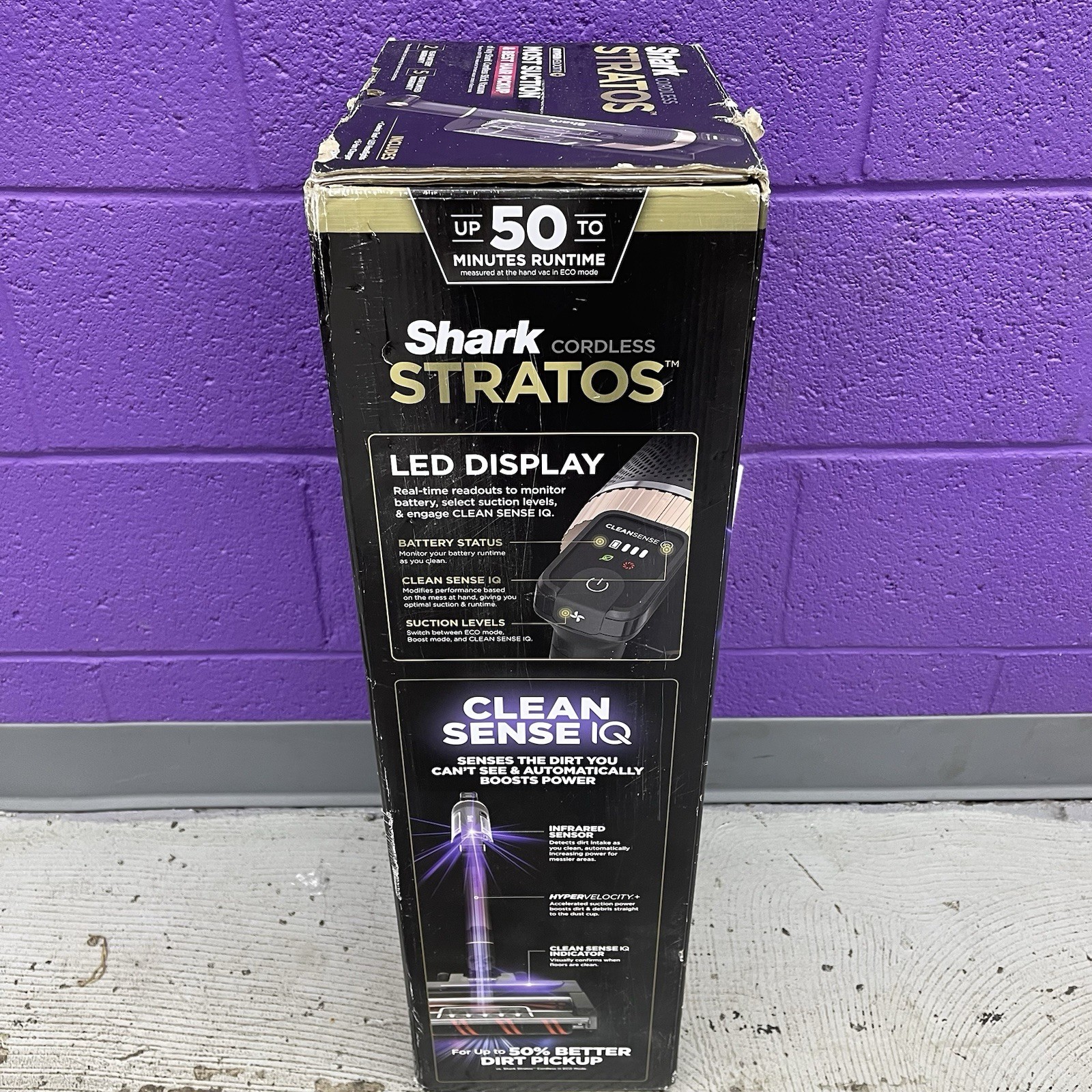 Shark Stratos Cordless Stick Vacuum Clean Sense IQ DuoClean PowerFins IZ840H