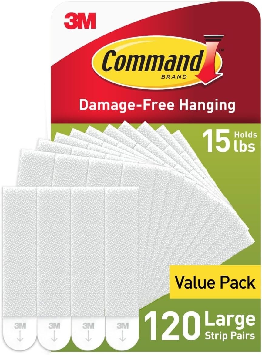 Command 15 Lb Large 120 Pairs Picture Hanging Strips (240 Strips) Large