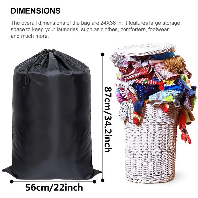 Extra Large Laundry Bag Backpack Heavy Duty Washing Clothes Drawstring 61×92 CM