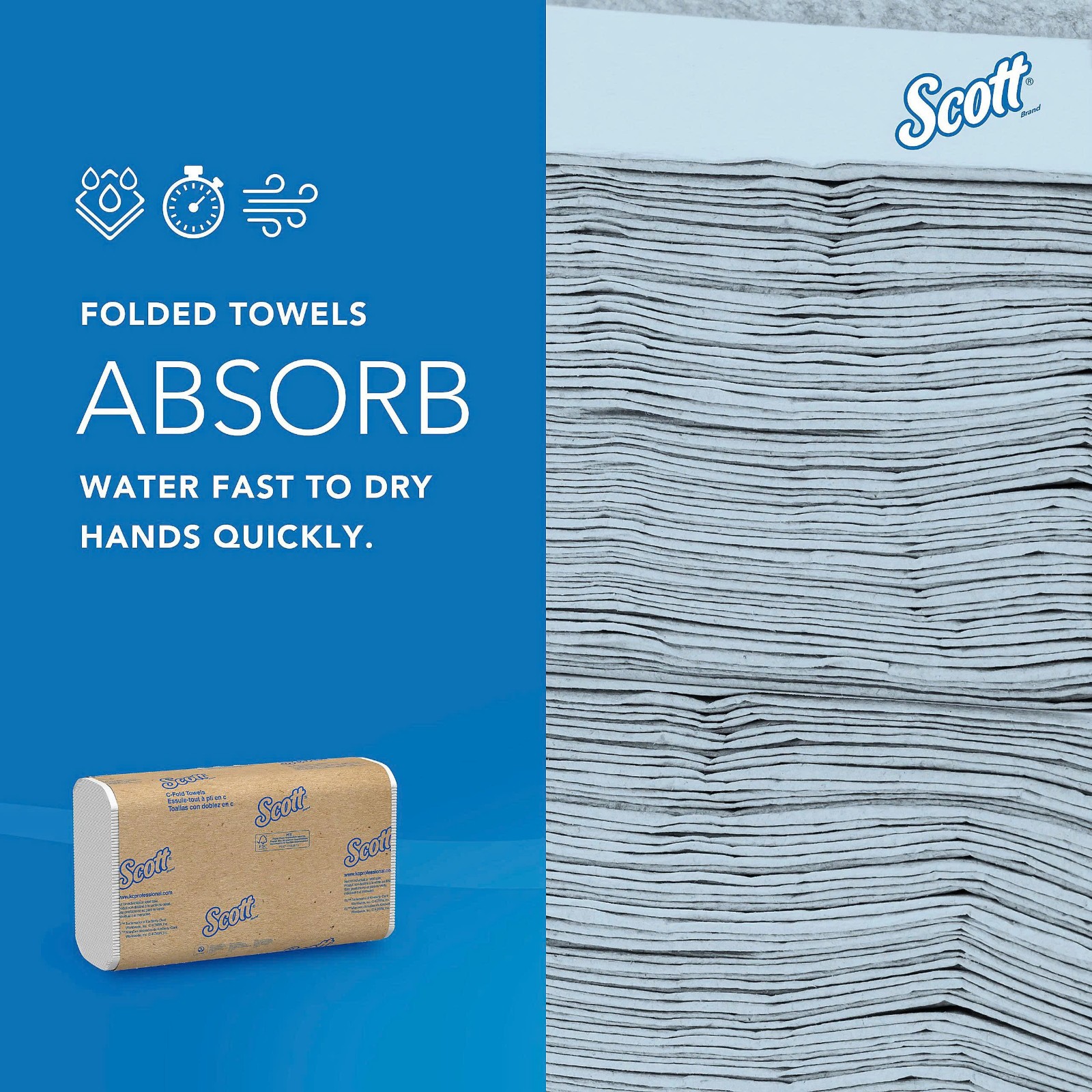 Scott Essential C-Fold Paper Towels, 12 PacksCase, 200 Sheets Each ( 01510 )