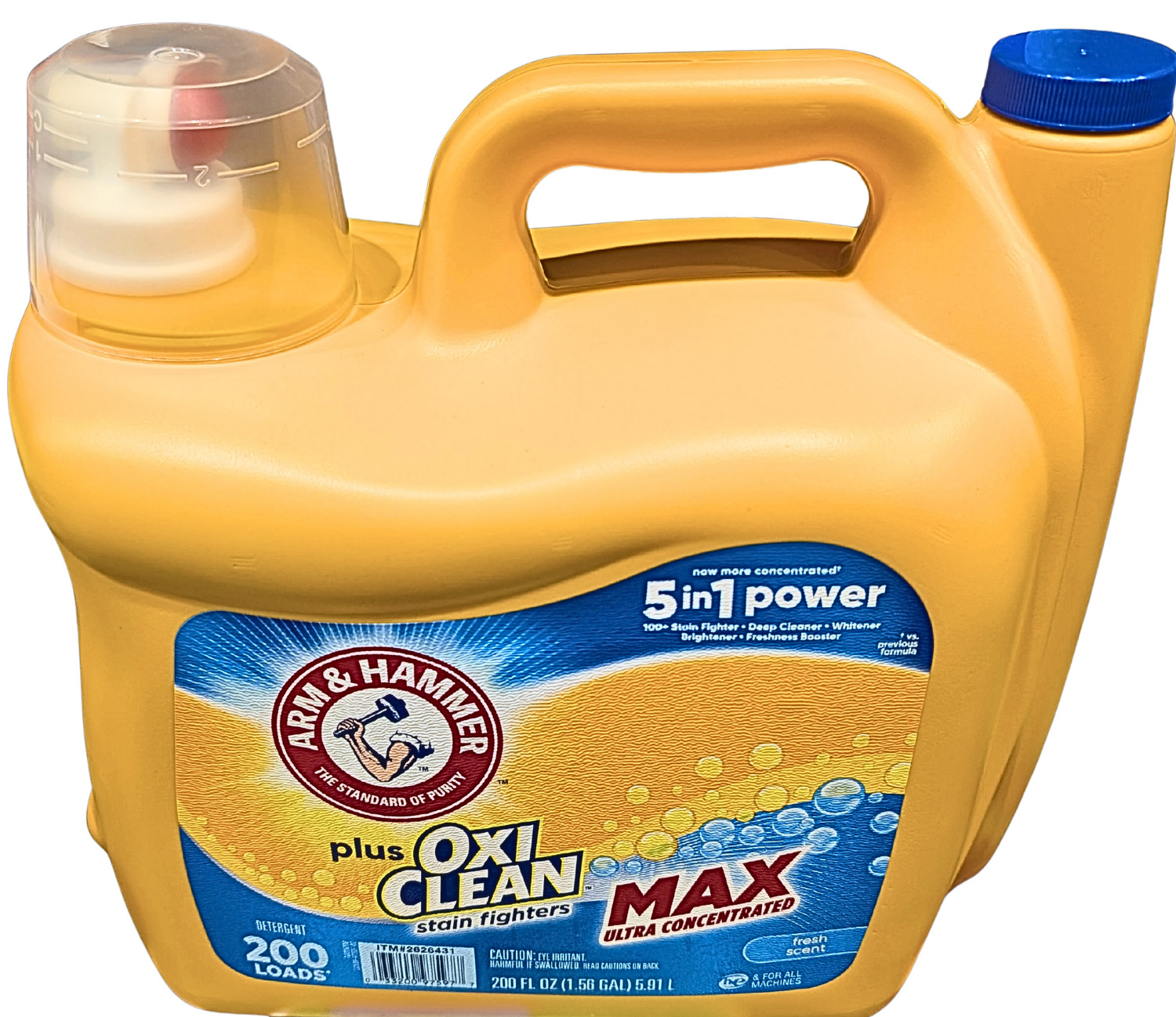 Arm & Hammer Plus OxiClean Max Liquid Laundry Detergent Fresh Scent 200 Loads