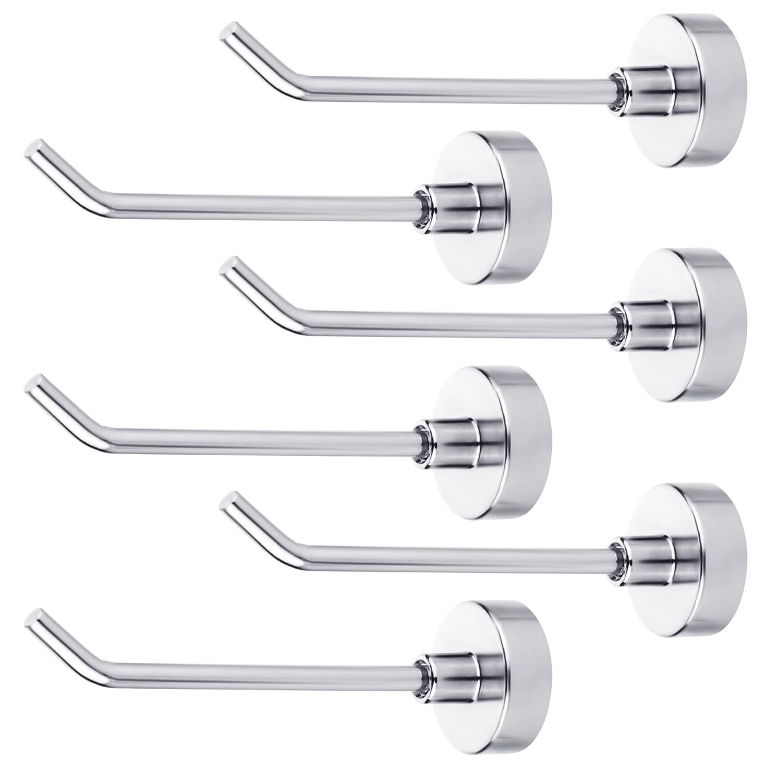 6Pcs Magnetic Hooks, 1.7 Lb Heavy Duty Magnet Hooks 3 Inch Long Magnetic Hooks f