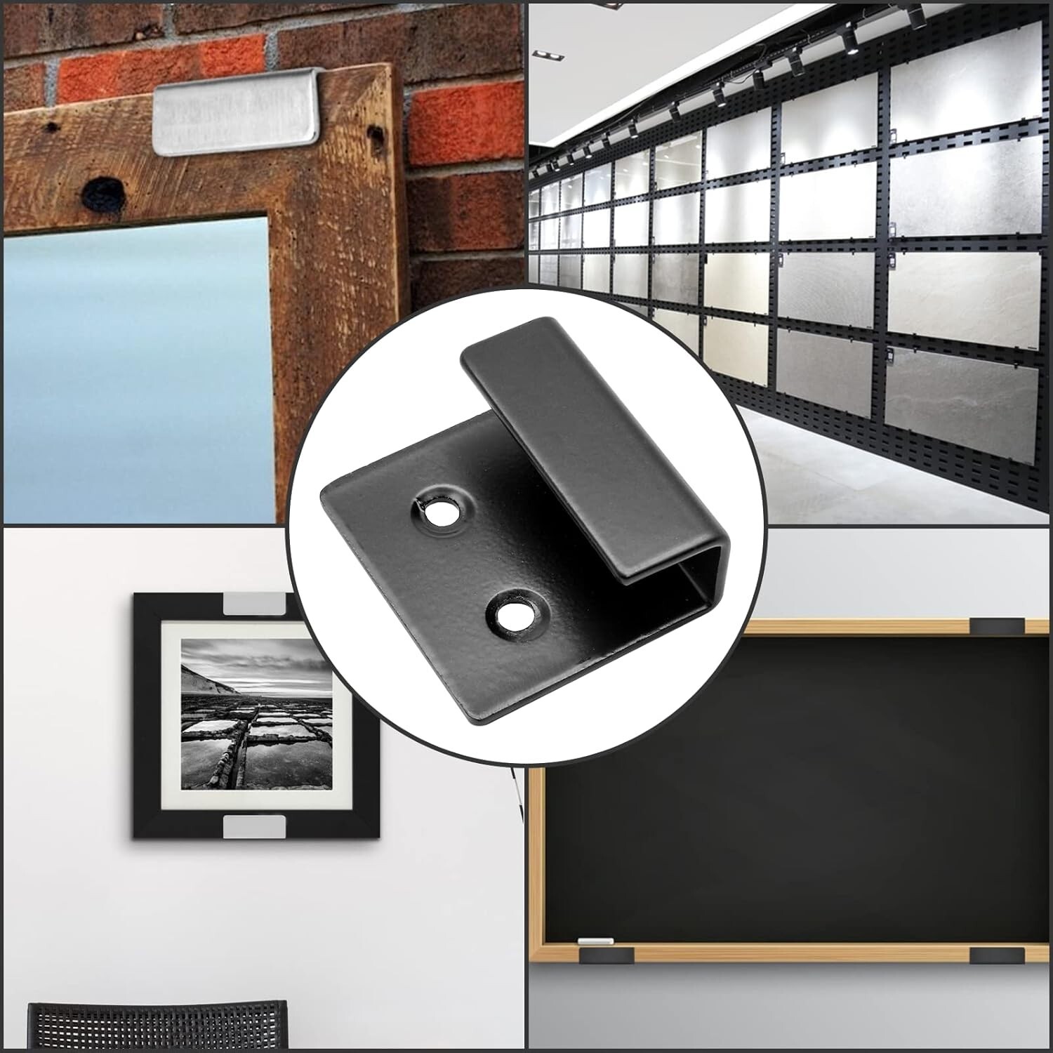 10Pcs Tile Display Wall Hanger Mount Brackets Hook for Mirrors Picture Frame