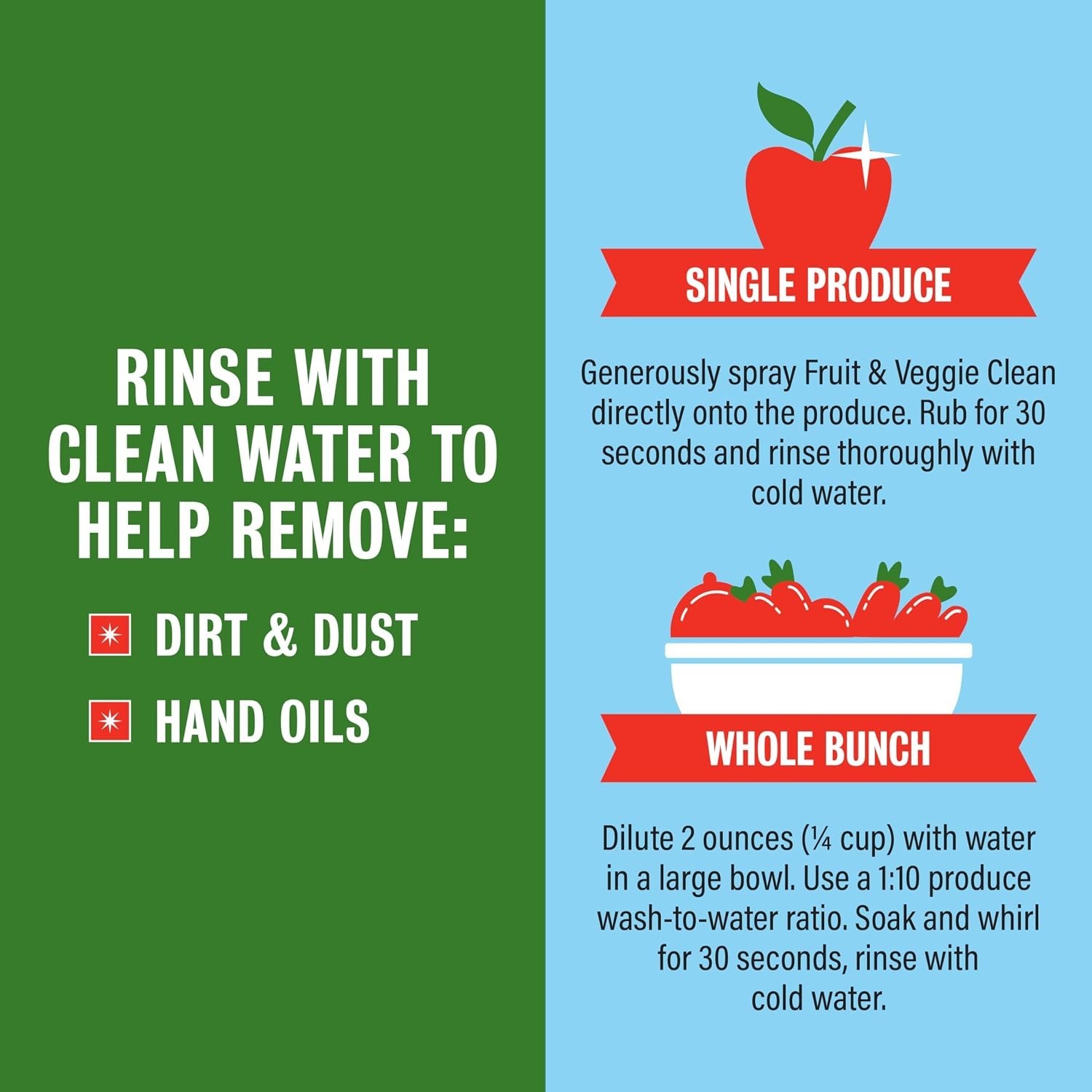 Effective Produce Cleaner Refill 128 Fl Oz Natural Wash for Fruits and Veggies