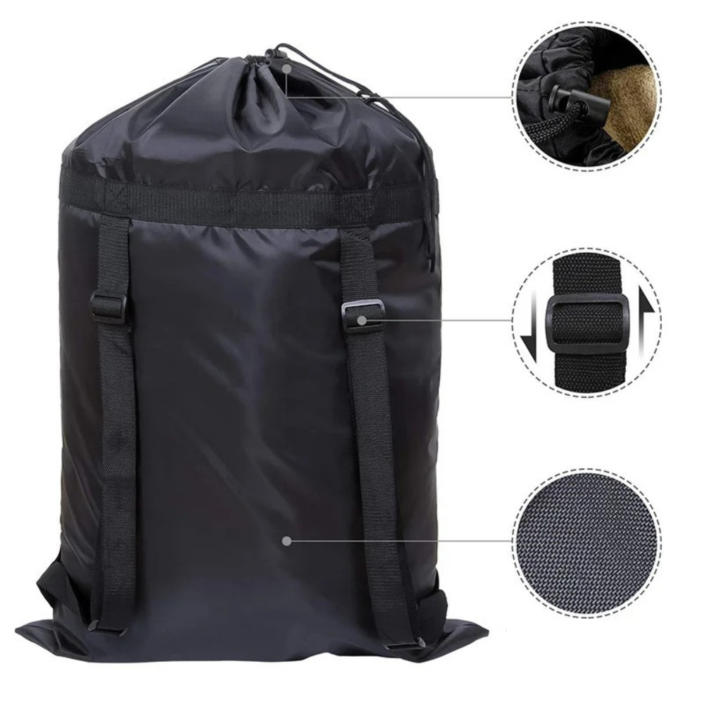 Extra Large Laundry Bag Backpack Heavy Duty Washing Clothes Drawstring 61×92 CM
