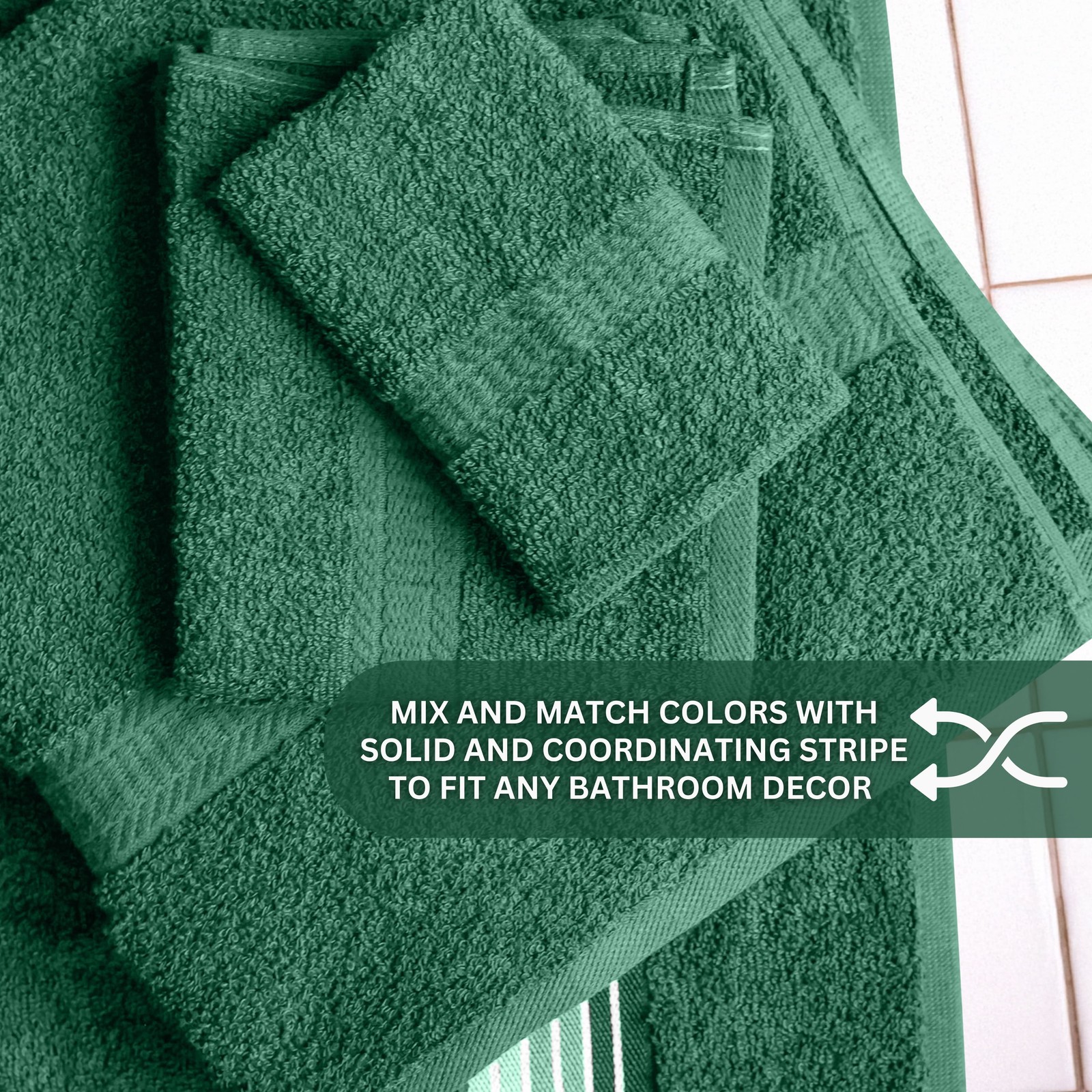 Mainstays Basic Bath Towel, Soft 100% Cotton and Highly Absorbent Bath Towel, Gr
