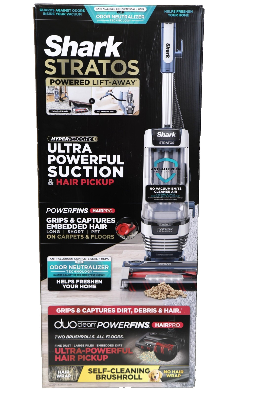 Shark Stratos AZ3002 TruePet Upright Vacuum – Blue