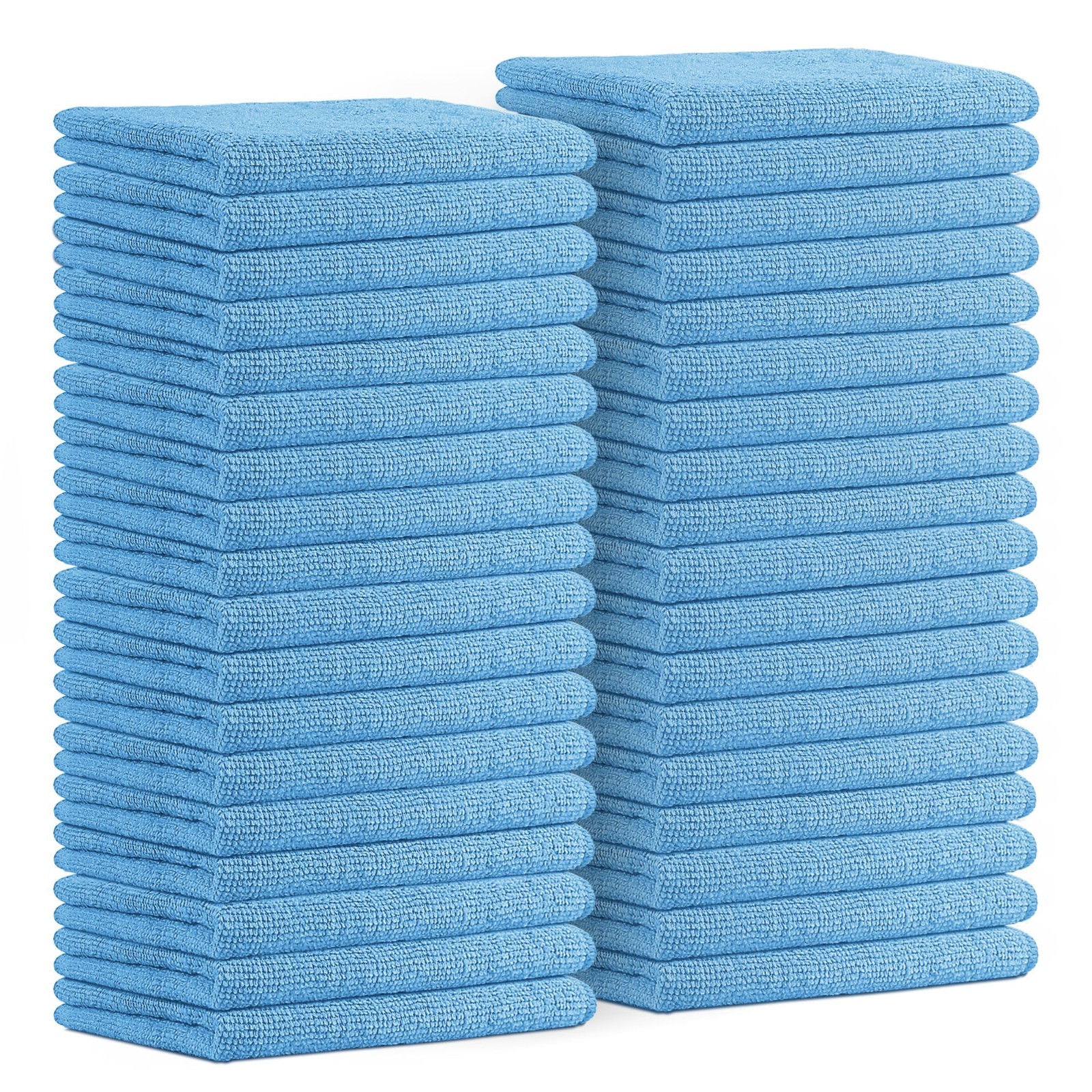 Microfiber Cleaning Cloths Value Pack of 36 – 16×16 Inches, Lint-Free, Reusable