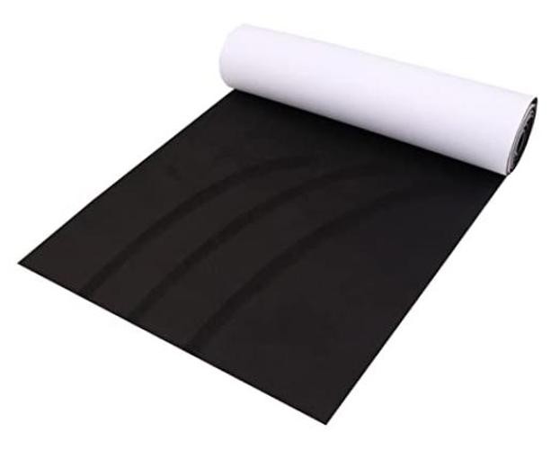 Y.A. LOTUS Microfiber Fabric Self-Adhesive Suede Look, 7.87″x59″ Black 1.0