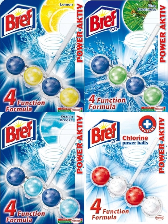 Henkel Bref WC Power Aktiv 2pack Toilet Bowl Cleaner(Lemon Pine Ocean Chlorine)